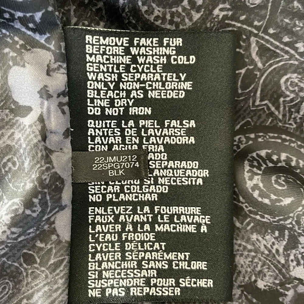 Guess Asymmetrical Moto Style Jacket Sz L - Picture 9 of 10